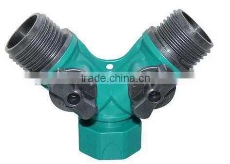 2 Way Hose Connector & Splitter Easy Turn Control Valves
