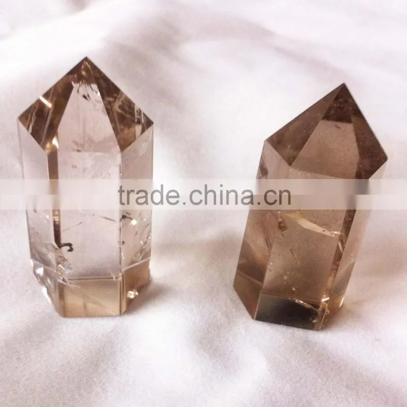Factory Price Smoky Quartz Point For Crystal Lighting