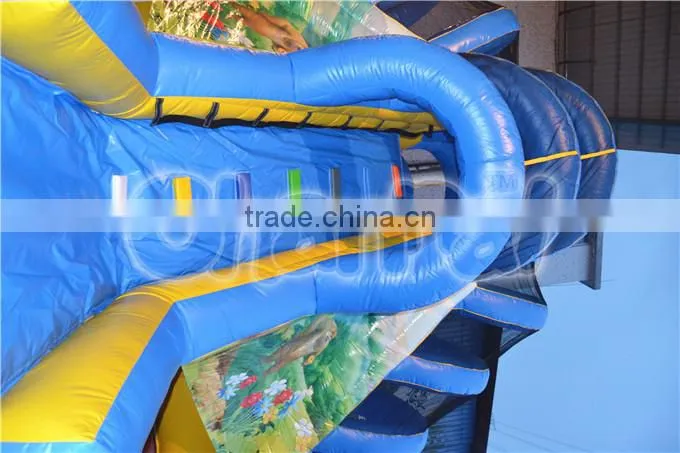 High quality cheap climbing up and sliding down/slide with climbing/inflatable dry slide