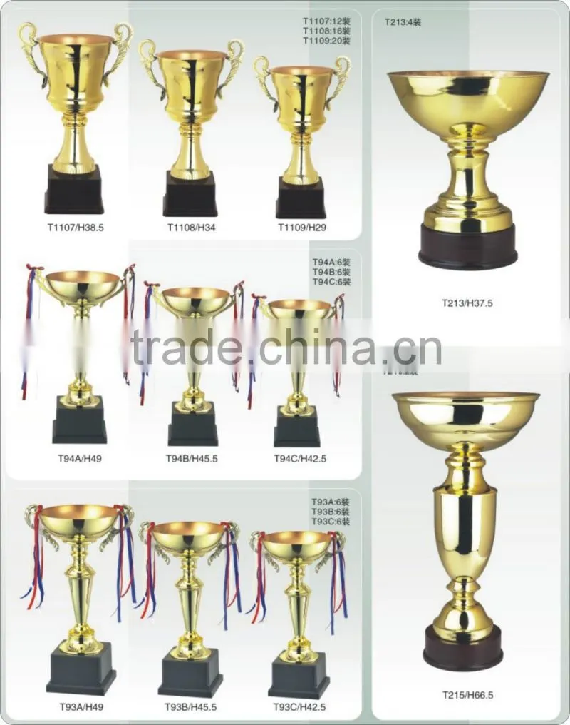 Big size gold high quality metal base competitions souvenir trophy