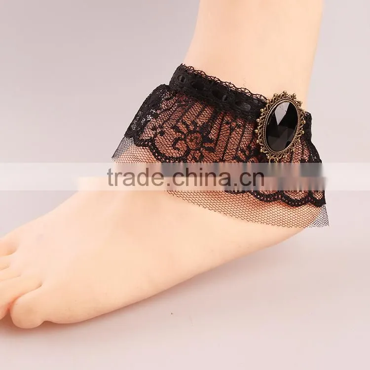 lace ethnic handmade anklet, antique anklets