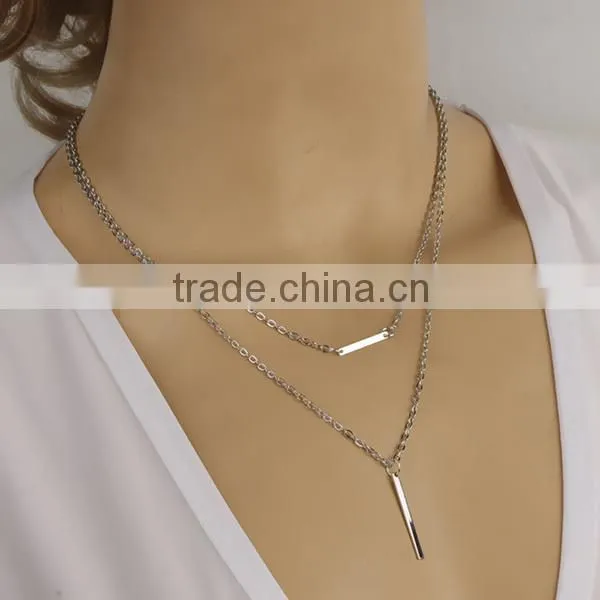 cheap double layers ebay cheap silver necklace