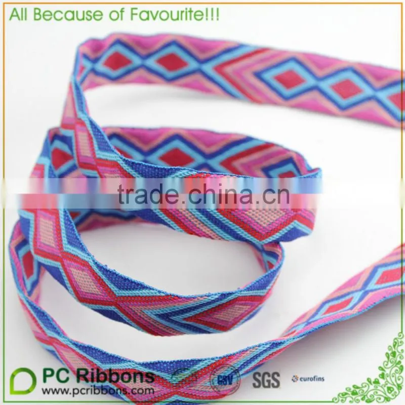 2.5cm custom embroidered woven jacquard ribbon purse frame
