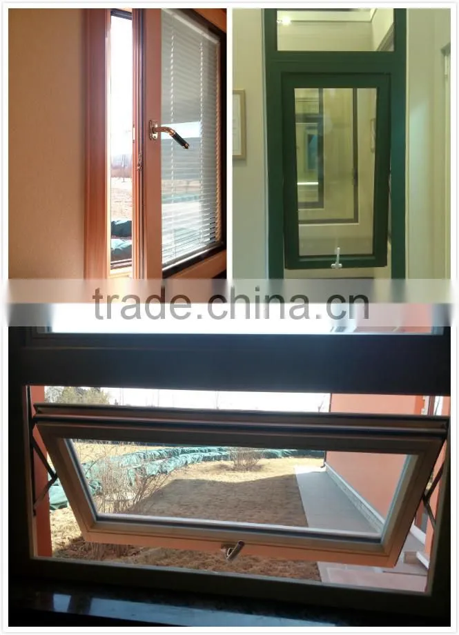 Wood clading windows with grill design