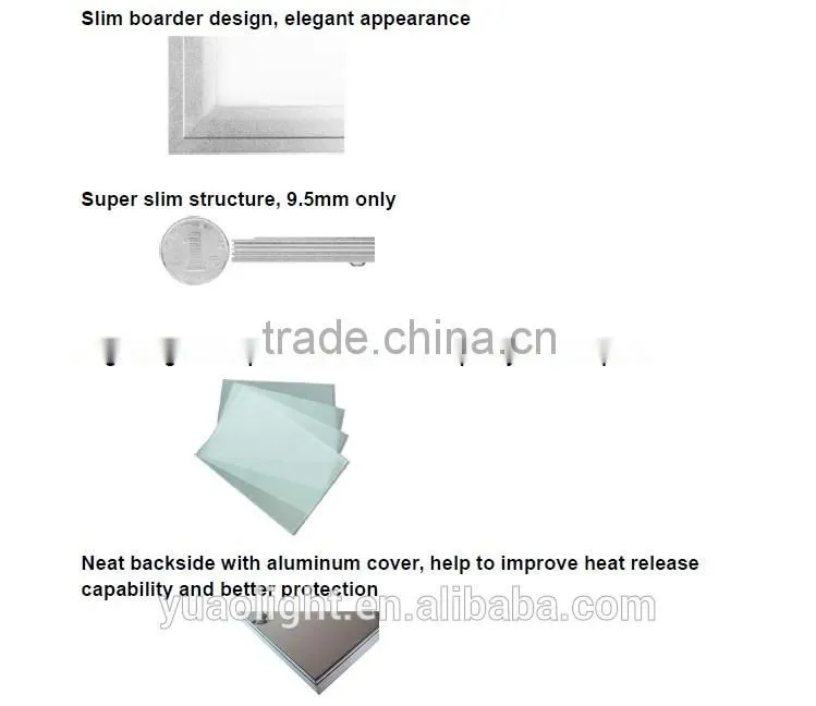 Erope market 60x60 48w CRI80 flat led panel ceiling light 3 years warranty.