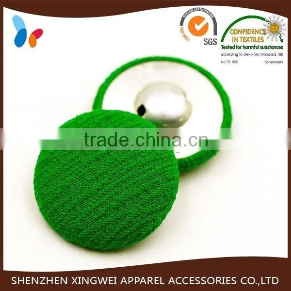 custom fashion solid color metal covered button for clothing