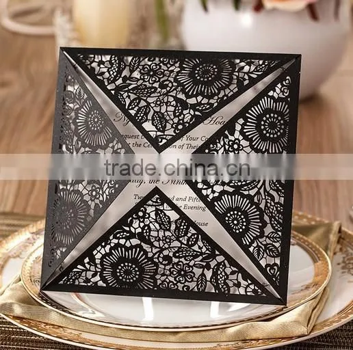 White Wedding Invitation Card