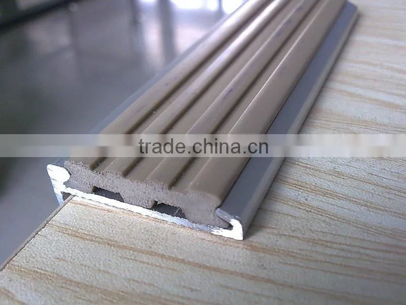 Black Rubber stair step nosing/step edging/stair nosing for antislip strip of stair case in hospitai /school