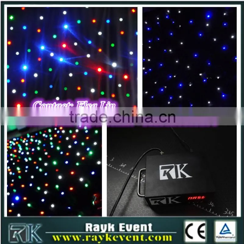 High quality led curtain wall light sound activated ceiling sky curtain from China factory