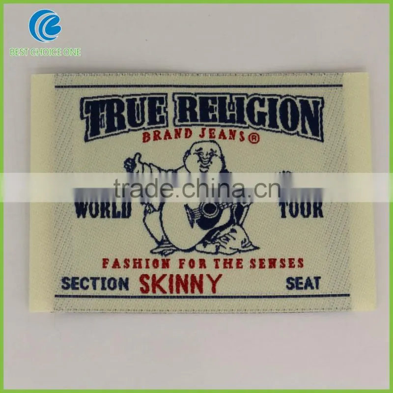 Custom Own Logo High Quality Heat cut White Woven Clothing Labels