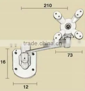 fixed wall mount LCD monitor arm C02