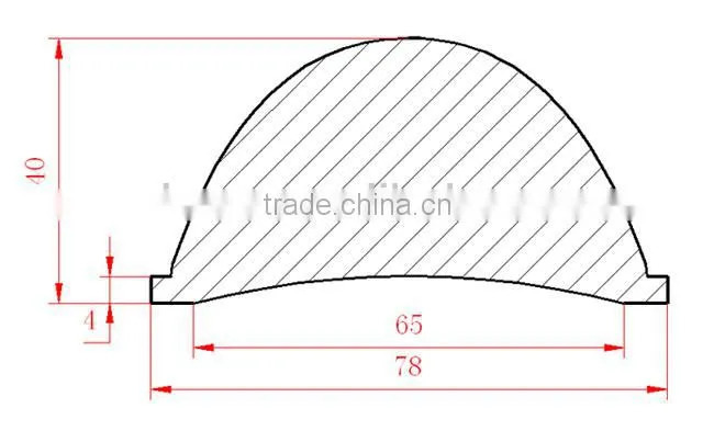78mm 60 degree glass lens for high bay lights
