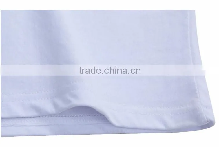 Custom new design customized fashion short sleeve long lineprinting t-shirt men with low quality