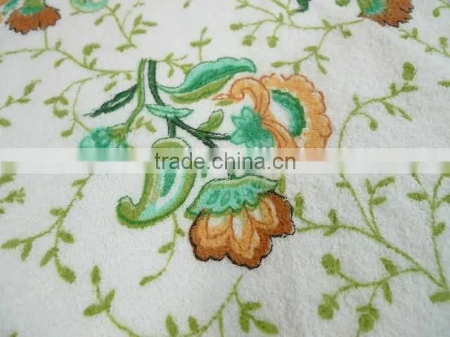 Colorful Flower Print Cotton Terry hand Towel