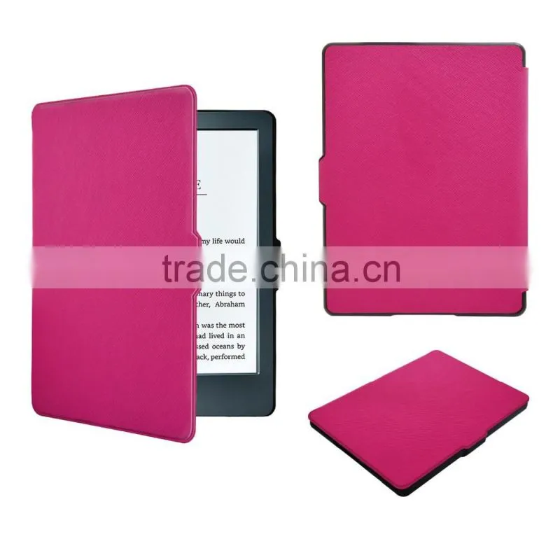 New Arrival Ultra Slim Wake-Sleep Function PU Leather Case for 2016 New Kindle 8th Generation 6 inch e-Reader