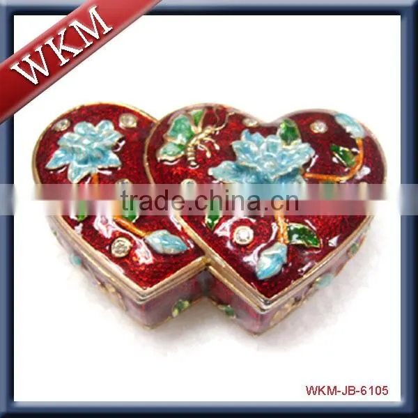 metal jewelry gift box for wedding couple
