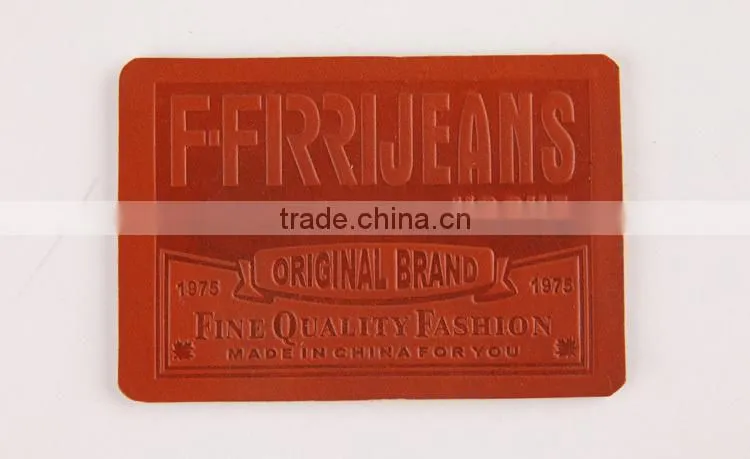 Hot Sale Newest Creative Design Embossed PU Label for Jeans