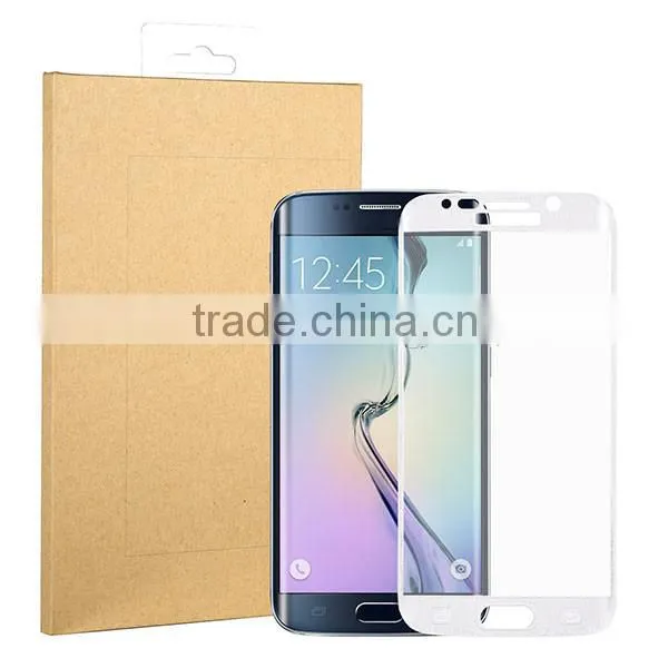 Transparent 3D Curved Full Cover Tempered Glass for S6 Edge