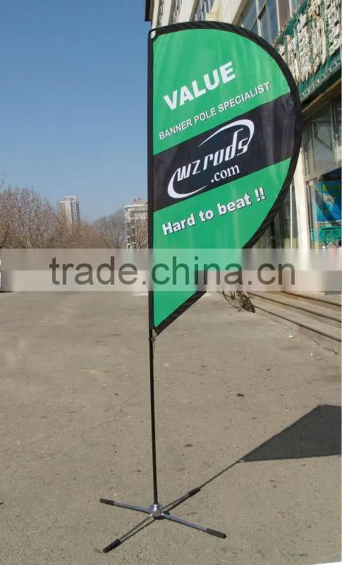 P Banner, Patented Beach Flag of Sublimation Printing Flag With Spike & Carbon Frame Beach Flag.