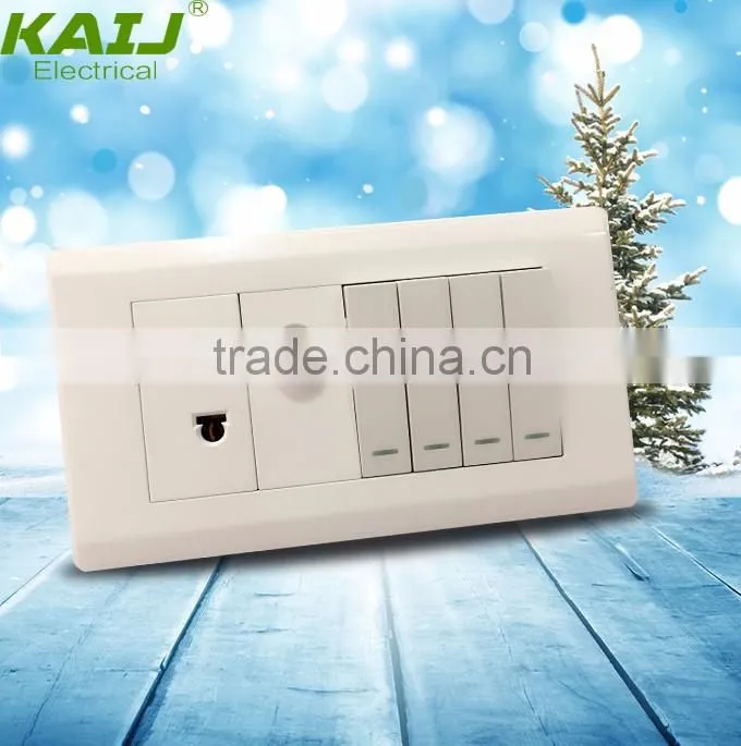 pakistan wall electrical 4 gang switch one satellite socket