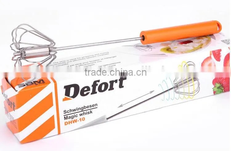 Stainless steel miracle whisk tools rotating egg whisk egg beater frother milk