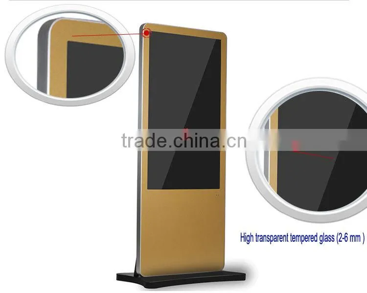 55" Standalone Kiosk, LCD Display, Media Stand