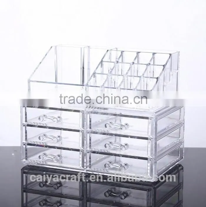 4 drawer clear acrylic makeup organizer cosmetic storage organizer