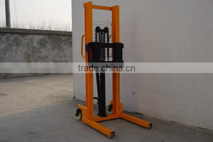 customized 1.5t 1600mm manual hydraulic hand lift stacker forklift