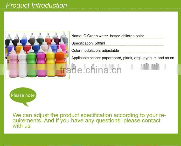 environmentally friendly acrylic emulsion paint for children made in china