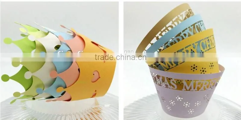 Free sample Hot sale laser cut paper cupcake box