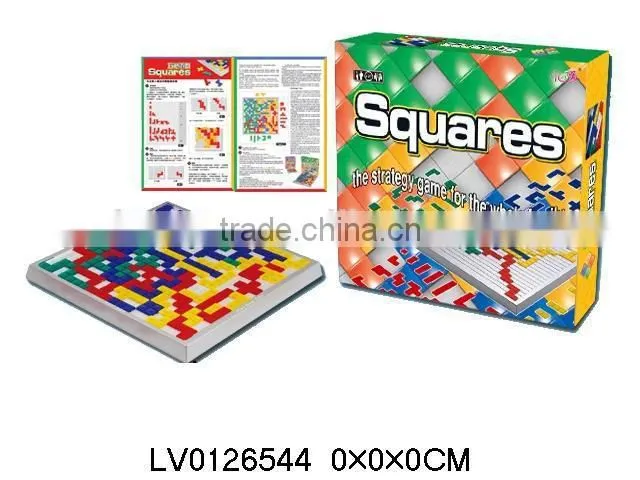 Funny plastic colour squares game educational toys for kids