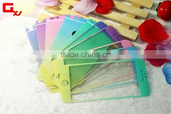 Custom designed popular colorful high quality tempered glass screen protector for iphone 6s/6plus