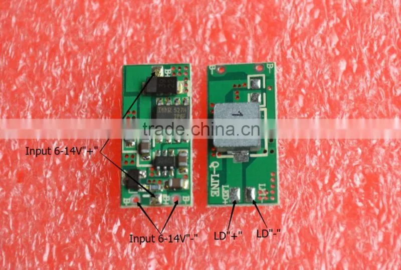 445nm 520nm 1W 1.6W 3W Laser Diode Drive Driver Board PCB 6-14V Voltage Input