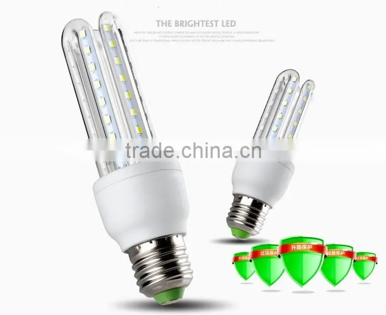 U shape led energy saving light bulb lamp 3w 4w 5w e27 led corn lamp bulb