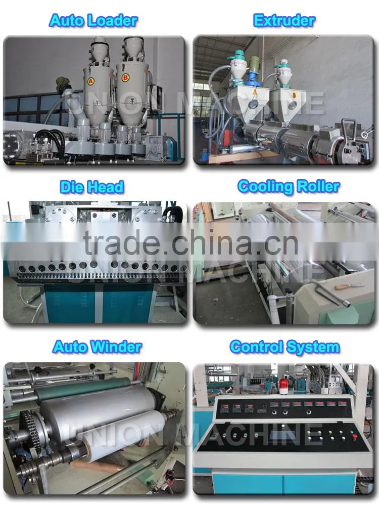Single side sticky plastic protect film making machine for door / ceramic tile