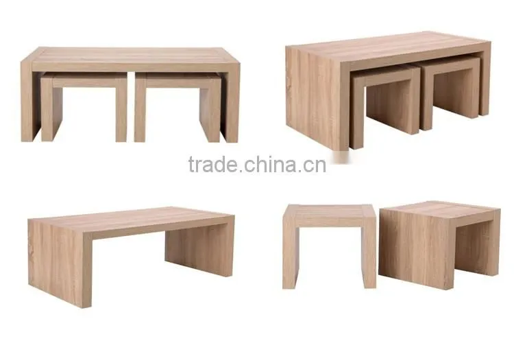 solid oak wood nesting tables