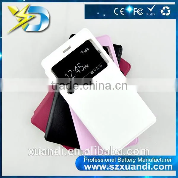 new products for mi 4 mobile phone window pu leather Case