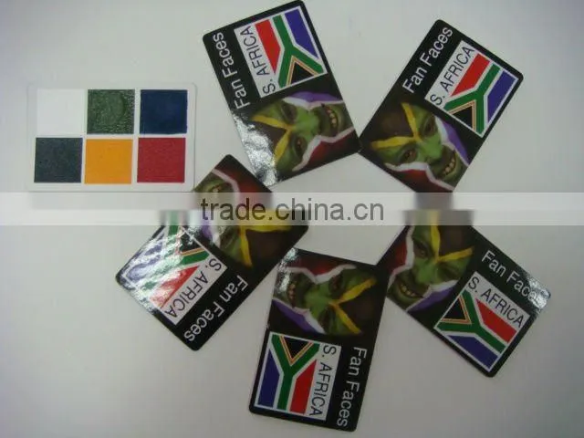 6Color Fans Face Paint Card,Sports Fans Face Paint