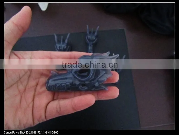 wholesale charming agate crystal dragon skull head