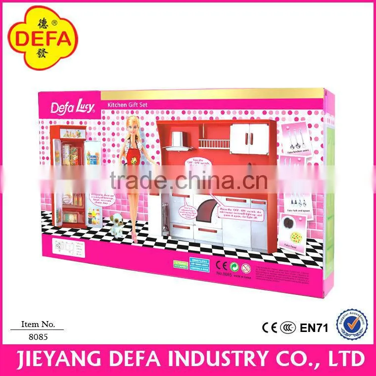 top selling cooking girl doll with morden kitchen sets plastic fashional toy