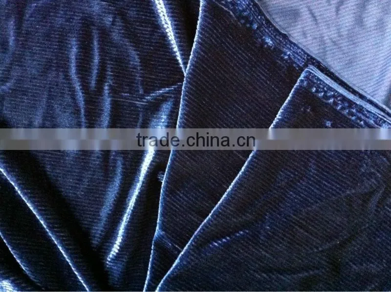 Stripe Spandex velvet fabric for Dress