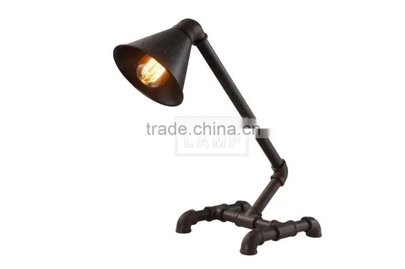 Steampunk Table Lamp Water Iron Pipe Desk Light Edison Bulb Light