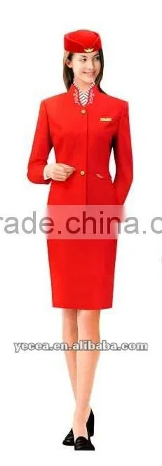 Classical smart design airline stewardess uniform
