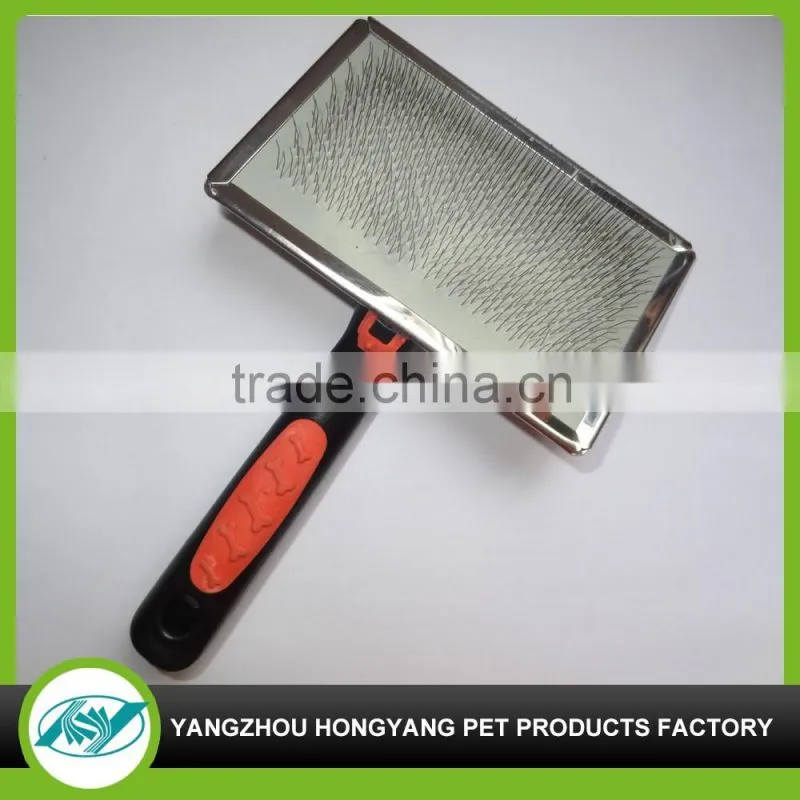 Natural firm bristle grooming dog brush