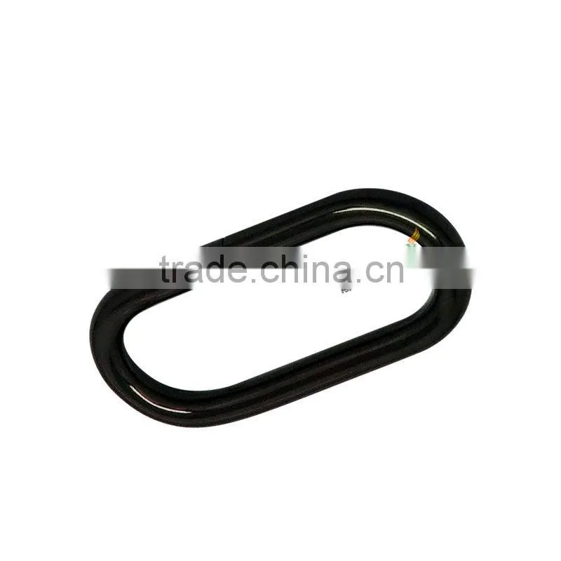Fashion bag and handbag black metal oval ring