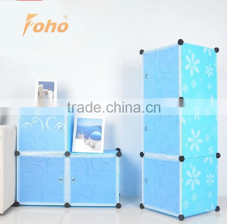 3 cubes eco-friendly plasti cube storage organizer with PP panel and connector FH-AL0014-3