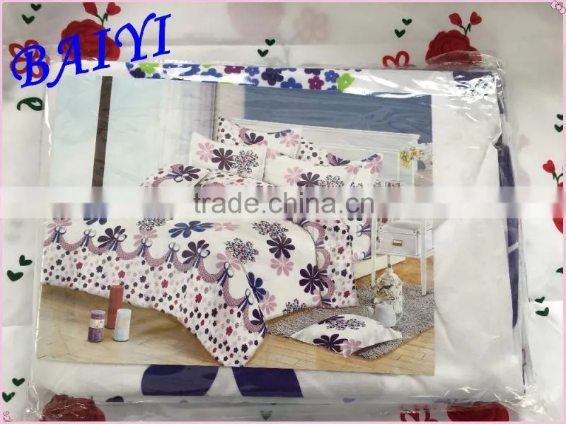 70gsm brushed 100% polyester bedsheet fabric with flora pigment printing for home textile/polyester fabric to Brazil