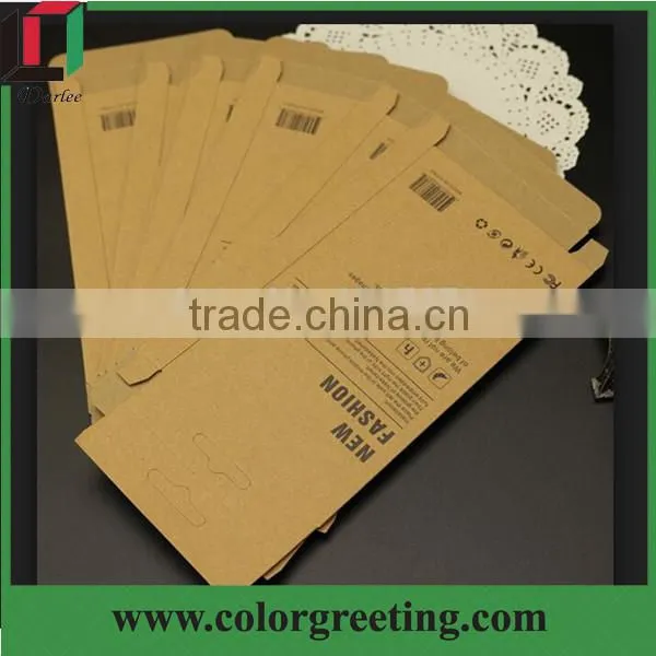 hot sale high end retail foldable kraft paper earphone package box