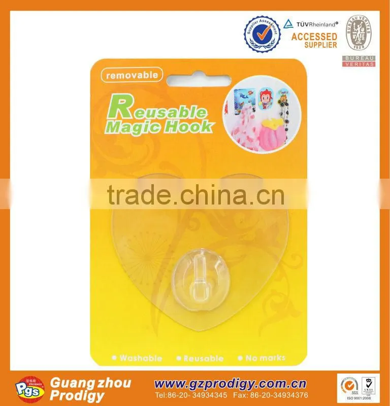 New Magic Cartoon Pattern Hook /Heavy Duty Reusable Silicon Adhesive Hook