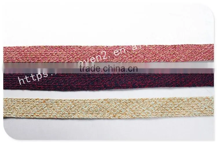 High quality 2.2 cm width muti-colors yarn dyed polyester twill tape wholesale